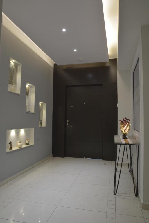 Building hallway with display niches leading to the Fantasia Suite in central Nicosia